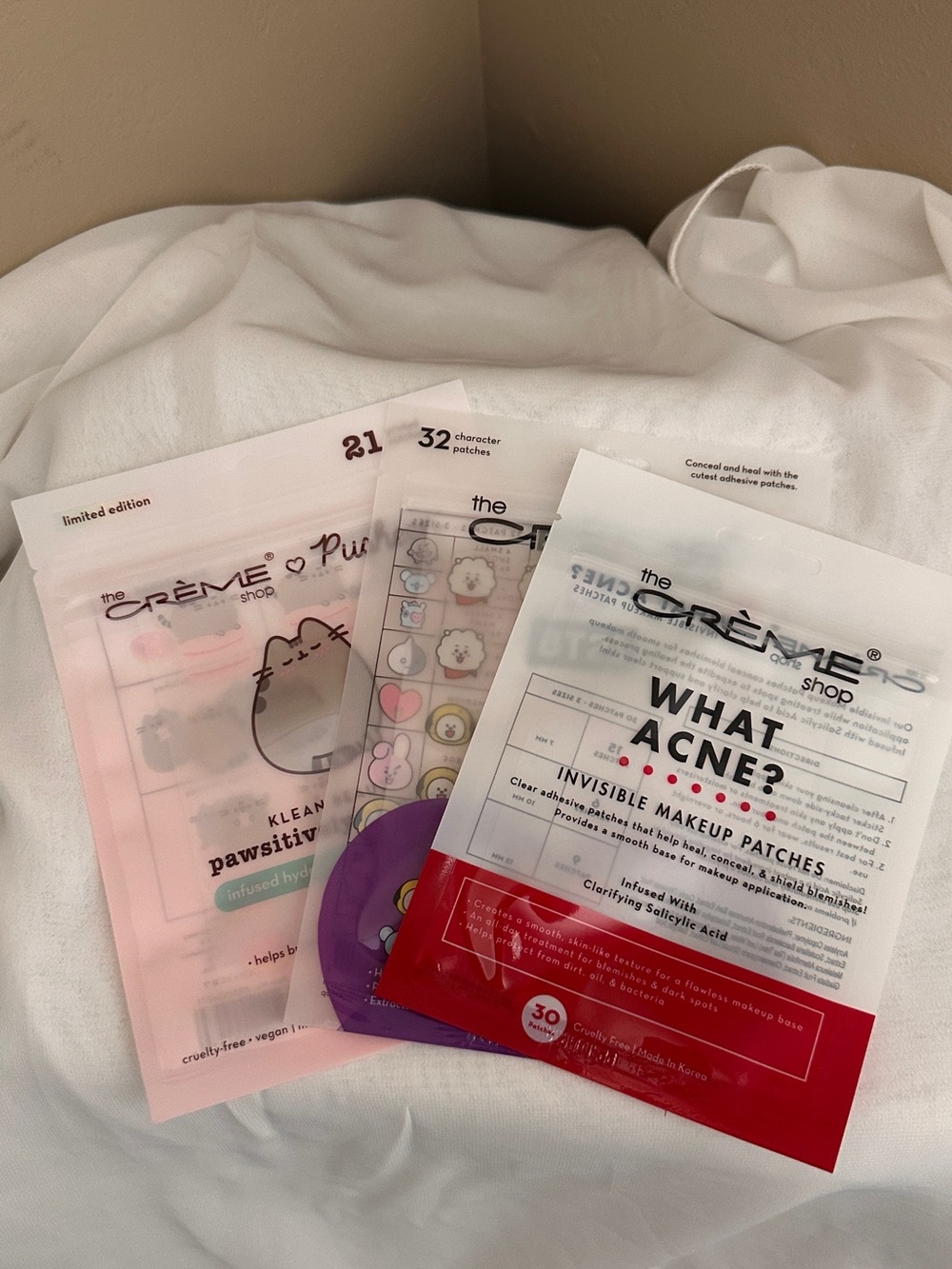 The Crème Shop Acne Patch Bundle Pusheen + BT21 – What Acne  83 Patches